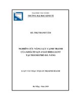 Nghiên cứu năng lực cạnh tranh của các khách sạn 4 sao brilliant tại thành phố đà nẵng