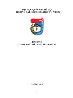 BÁO CÁO GAME GIẢ I MÊ CUNG SỬ DỤNG A*