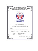 Final report artificial intelligence theme vietnam currency identification