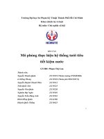 Báo cáo mô phỏng thực hiện hệ thống tưới tiêu tiết kiệm nước