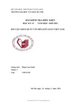Bài tập khái quát văn hóa dân gian việt nam