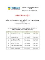 Đề tài tìm hiểu về các trang thiết bị xếp dỡ vận chuyển hàng container tại cảng