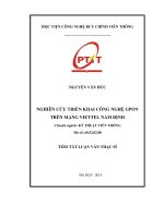Nghiên cứu triển khai công nghệ GPON trên mạng Viettel Nam Định
