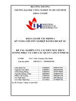 Đề tài nghiên cứu cải tiến máy phun sương phục vụ cho các quán cafe ở tphcm