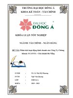 Phân tích hoạt động kinh doanh của Công Ty Chứng Khoán YUANTA - Chi nhánh Đà Nẵng