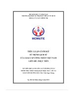 Tiểu luận cuối kỳ sứ mệnh lịch sử của giai cấp công nhân việt nam liên hê  th c ti0n