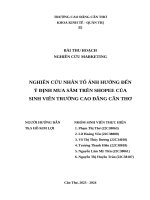 Nghiên cứu nhân tố ảnh hưởng đến ý định mua sắm trên shopee của sinh viên trường cao đẳng cần thơ