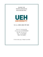 Môn học  khoa học dữ liệu đề tài khai phá dữ liệu