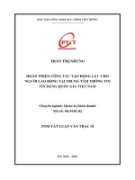 Hoàn thiện Công tác Tạo động lực cho ngƣời lao động tại Trung tâm thông tin tín dụng Quốc Gia Việt Nam