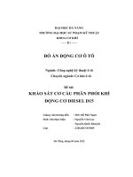 Đề tài khảo sát cơ cấu phân phối khí động cơ diesel d15
