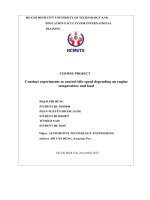 Course project conduct experiments to control idle speed depending on engine temperature and load
