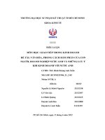 Văn hóa, phong cách đm phán của con người, doanh nghiệp nước anh v những lưu ý khi kinh doanh với nước anh