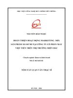 Hoàn thiện hoạt động Marketing Mix sản phẩm áo sơ mi tại Công ty cổ phần May Việt Tiến trên thị trường miền Bắc