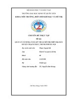 Chuyên đề thực tập: Quản lý cơ sở hạ tầng kỹ thuật đô thị trên địa bàn huyện Thạch Thất, thành phố Hà Nội