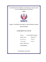 Subject automotive electrical and electronic systems process report comparison cdi and tdi