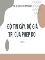 Độ tin cậy, độ giá trị của phép đo