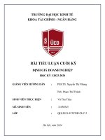 Phân tích tài chính công ty cổ phần hàng tiêu dùng masan (masan consumer)