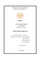 BÀI TẬP LỚN Môn học Java nâng cao Đề tài Quản lý khách sạn