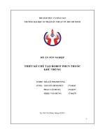 Đồ án tốt nghiệp thiết kế chế tạo robot phun thuốc khử trùng