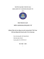 Bài Thảo Luận Đề Tài Phân Tích Tác Động Của Môi Trường Kinh Tế Việt Nam Đến Hoạt Động Kinh Doanh Quốc Tế Của Samsung.pdf