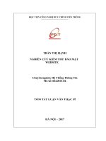 Nghiên cứu kiểm thử hệ  thống Website