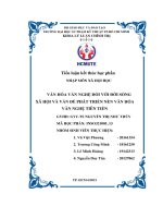 Văn hóa văn nghệ đối với đời sống xã hội và vấn đề phát triển nền văn hóa văn nghệ tiên tiến