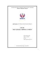 Môn học  kỹ năng xây dựng kế hoạch chủ đề bài tập quá trình cá nhân