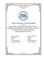 Chuyên đề thực tập tốt nghiệp: Phân tích các nhân tố ảnh hưởng tới giá cổ phiếu chứng khoán của các công ty ngành Dầu khí niêm yết trên thị trường chứng khoán Việt Nam