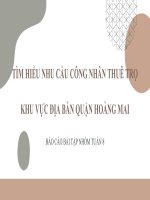 Tìm hiểu nhu cầu công nhân thuê trọ khu vực địa bàn quận hoàng mai