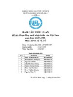 Đề tài hoạt động xuất nhập khẩu của việt namgiai đoạn 2020 2021