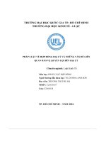 Pháp luật về hợp đồng đại lý và những vấn đề liênquan bảo vệ quyền lợi bên đại lý