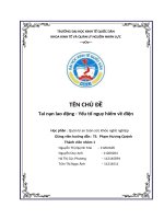 Chủ đề tai nạn lao động   yếu tố nguy hiểm về điện