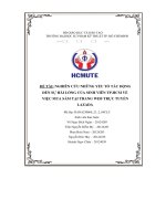 Nghiên cứu những yếu tố tác động đến sự hài lòng của sinh viên tp hcm về việc mua sắm tại trang web trực tuyến lazada