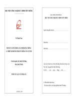 Một số vấn đề trong xác định băng thông và thiết kế đường truyền thông tin vệ tinh