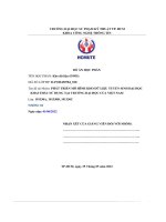 Phát triển mô hình kho dữ liệu tuyển sinh đại học khai thác sử dụng tại trường đại học của việt nam