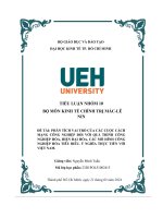 Phân tích vai trò của các cuộc cách mạng công nghiệp đối với quá trình công nghiệp hóa, hiện đại hóa, các mô hình công nghiệp hóa tiêu biểu  ý nghĩa thực tiễn với việt nam