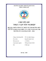 Chuyên đề thực tập tốt nghiệp: Phân tích các nhân tố ảnh hưởng đến giá xuất khẩu hạt điều của Việt Nam sang thị trường EU giai đoạn 2015 - 2022