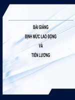 Bài giảng định mức lao động và tiền lương ( combo full slides 6 chương )