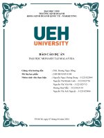 BÁO CÁO DỰ ÁN ĐẠI HỌC MONASH TẠI MALAYSIA