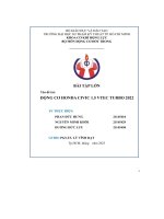 Bài tập lớn động cơ honda civic 1 5 vtec turbo 2022