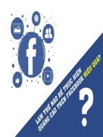 Tiểu Luận - Làm Thế Nào Để Thực Hiện Quảng Cáo Trên Facebook Hiệu Quả.