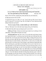 Đơn khiếu nại gửi chánh án ta huyện xương