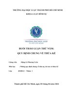 Buổi thảo luận thứ năm quy định chung về thừa kế