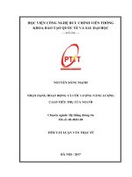 Nhận dạng hoạt động và ước lượng năng lượng calo tiêu thụ cửa người