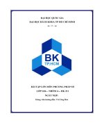 Bài tập lớn môn phương pháp số