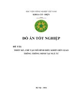 Đồ án tốt nghiệp đề tài thiết kế, chế tạo mô hình điều khiển đèn giao thông thông minh tại ngã tư