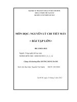 Bài tập lớn nguyên lý chi tiết máy