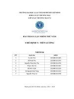 Bài thảo luận nhóm thứ năm chế định v tiền lương