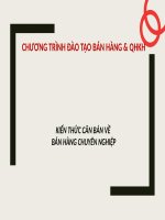 Bài Giảng Đào Tạo Bán Hàng Và Quản Lý Quan Hệ Khách Hàng