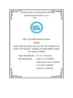 Phân tích tác động của các yếu tố về thông tinlô đất lên giá đất   nghiên cứu điển hình tại khuvực quận 9, tphcm